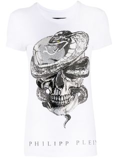 Philipp Plein футболка с принтом Skull