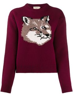 Maison Kitsuné джемпер с вышивкой