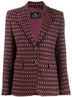 Etro блейзер с геометричным принтом