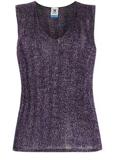 M Missoni топ в рубчик с эффектом металлик