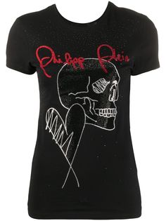 Philipp Plein футболка Love Plein с декором Skull