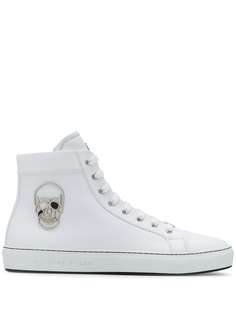 Philipp Plein высокие кеды с декором Skull