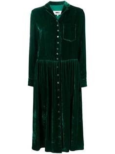 MM6 Maison Margiela бархатное платье-рубашка