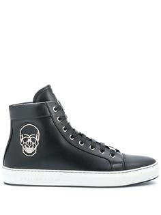 Philipp Plein высокие кеды с декором Skull