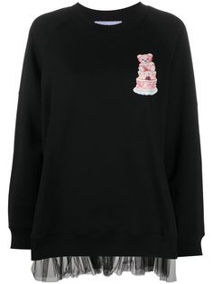 Moschino топ с принтом Teddy Bear и длинными рукавами