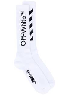 Off-White носки с диагональными полосками