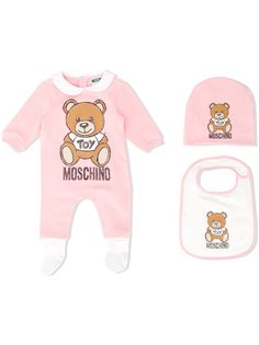 Moschino Kids комплект для новорожденного с принтом