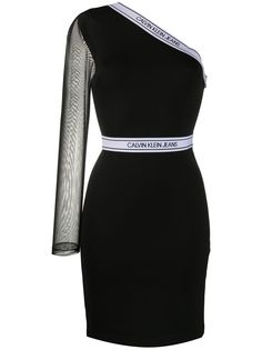 Calvin Klein Jeans платье на одно плечо с логотипом