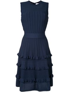 Carolina Herrera трикотажное платье с ярусной юбкой