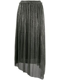 Isabel Marant Étoile плиссированная юбка асимметричного кроя с эффектом металлик