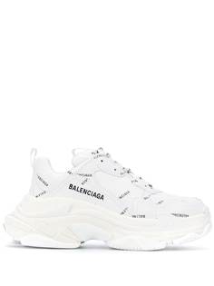 Balenciaga кроссовки Triple S с логотипом