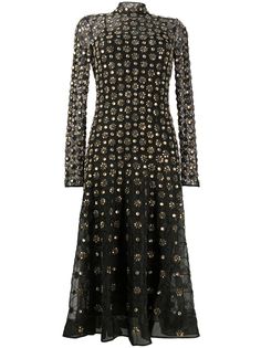 Temperley London платье Crossbone Lattice с кристаллами