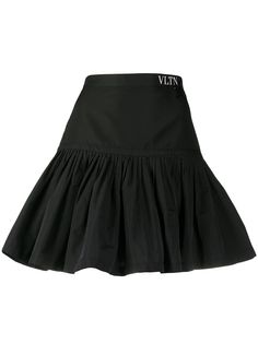 Valentino юбка мини с логотипом VLTN и нашивкой
