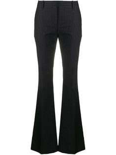 Alexander McQueen расклешенные брюки в тонкую полоску