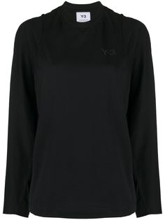 Y-3 двухслойная футболка с длинными рукавами