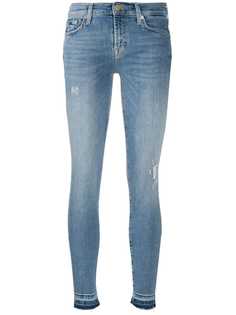 7 For All Mankind джинсы кроя слим с контрастными манжетами
