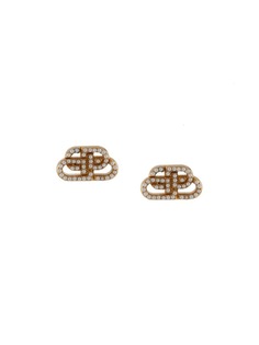 Balenciaga серьги-гвоздики в форме логотипа BB XS