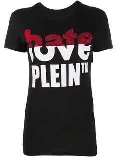 Philipp Plein футболка Love Plein со стразами и логотипом