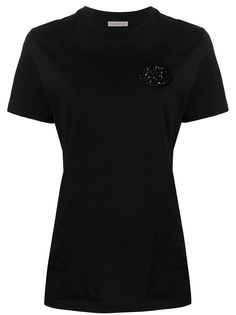 Moncler футболка с логотипом из бисера
