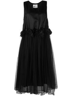 Comme Des Garçons Noir Kei Ninomiya платье миди с сетчатыми вставками