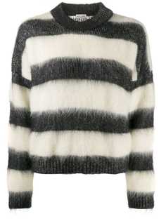 Saint Laurent полосатый свитер свободного кроя