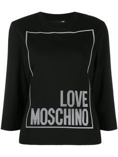 Love Moschino трикотажный топ с декорированным логотипом