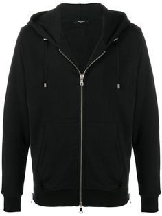 Balmain худи на молнии с логотипом