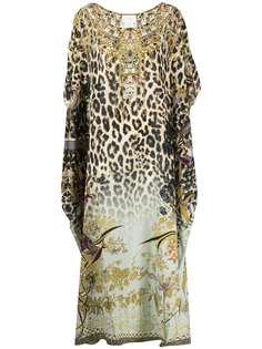 Camilla декорированный кафтан с леопардовым принтом
