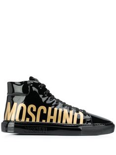 Moschino высокие кеды с логотипом