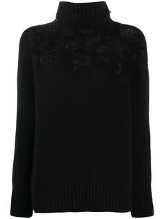 Ermanno Scervino кашемировый джемпер с кружевными вставками