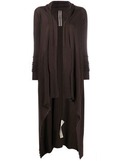 Rick Owens кашемировый кардиган асимметричного кроя с драпировкой
