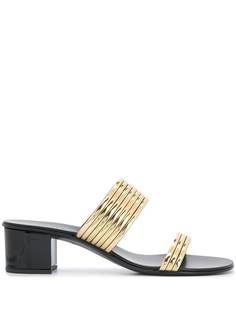 Giuseppe Zanotti стеганые босоножки на блочном каблуке