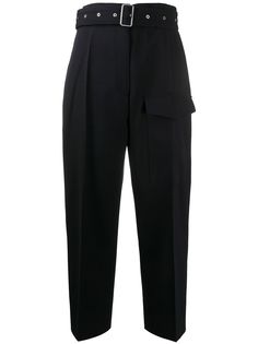 Jil Sander брюки широкого кроя с поясом