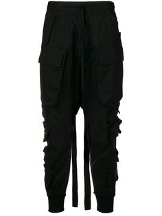 UNRAVEL PROJECT cargo pocket drop-crotch trousers