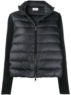 Moncler пуховик со вставками