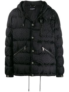 Dolce & Gabbana пуховик с принтом