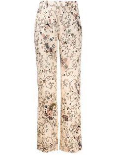 Etro расклешенные брюки с узором пейсли