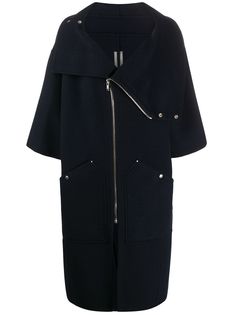 Rick Owens кашемировое пальто оверсайз с высоким воротником