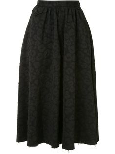 MM6 Maison Margiela жаккардовая юбка с леопардовым принтом