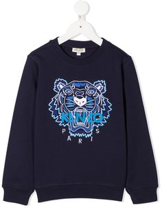 Kenzo Kids толстовка с вышивкой Tiger
