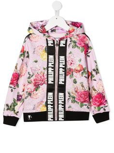 Philipp Plein куртка с цветочным принтом и заклепками