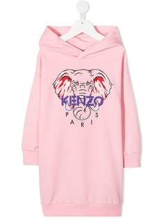 Kenzo Kids платье-толстовка с вышитым логотипом