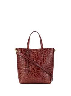 Saint Laurent сумка-шопер с тиснением под крокодила