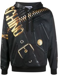 Moschino худи с принтом Macro Biker