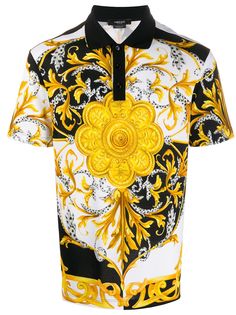 Versace рубашка поло с принтом Barocco Acanthus