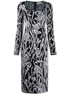 Givenchy платье миди с цветочным узором