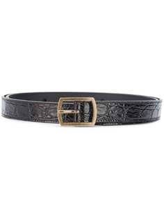 Saint Laurent ремень с тиснением под кожу крокодила