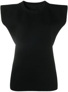MM6 Maison Margiela блузка в рубчик с открытой спиной