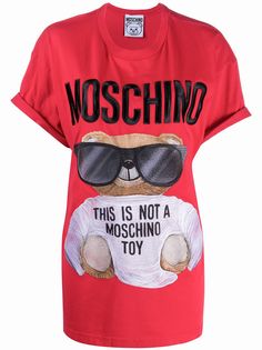 Moschino футболка Teddy с логотипом