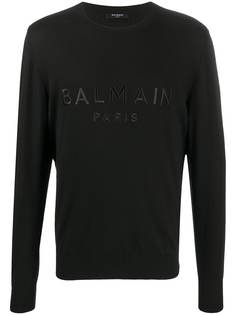 Balmain джемпер с вышитым логотипом